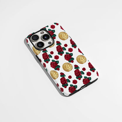 Double-Layer Semi-Handprinted Tough Matte BTC (Bitcoin) iPhone Case