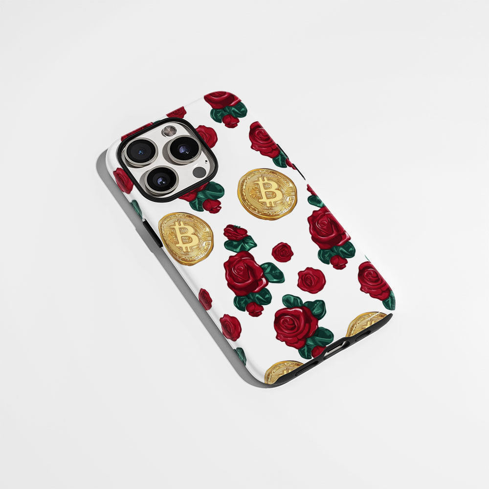 Double-Layer Semi-Handprinted Tough Matte BTC (Bitcoin) iPhone Case