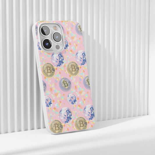 Latest 3rd-Generation Crystal Tough Glossy BTC (Bitcoin) iPhone Case