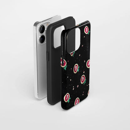 Double-Layer Semi-Handprinted Tough Matte BTC (Bitcoin) iPhone Case