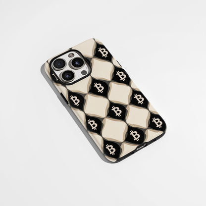 Double-Layer Semi-Handprinted Tough Matte BTC (Bitcoin) iPhone Case