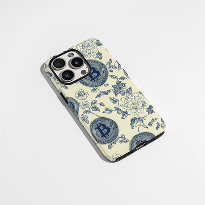 Double-Layer Semi-Handprinted Tough Matte BTC (Bitcoin) iPhone Case