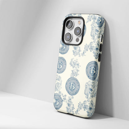 Double-Layer Semi-Handprinted Tough Matte BTC (Bitcoin) iPhone Case