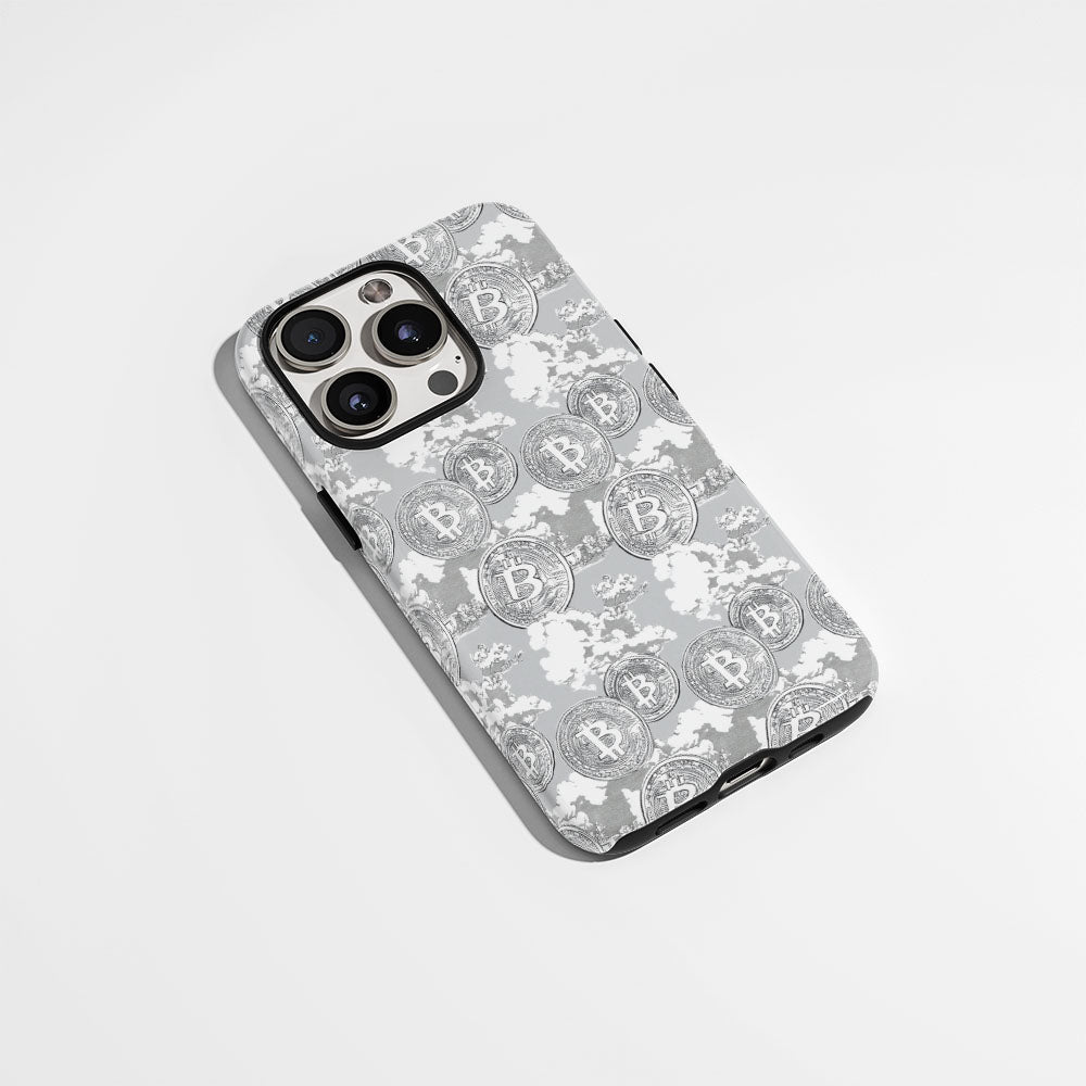 Double-Layer Semi-Handprinted Tough Matte BTC (Bitcoin) iPhone Case