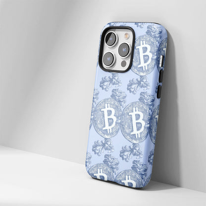 Double-Layer Semi-Handprinted Tough Matte BTC (Bitcoin) iPhone Case