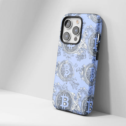 Double-Layer Semi-Handprinted Tough Matte BTC (Bitcoin) iPhone Case