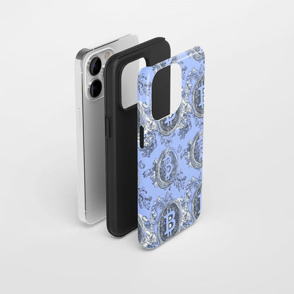 Double-Layer Semi-Handprinted Tough Matte BTC (Bitcoin) iPhone Case