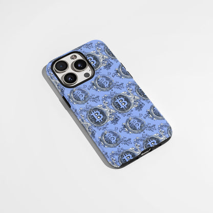 Double-Layer Semi-Handprinted Tough Matte BTC (Bitcoin) iPhone Case