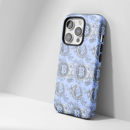 Double-Layer Semi-Handprinted Tough Matte BTC (Bitcoin) iPhone Case