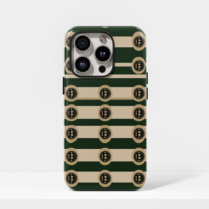 Double-Layer Semi-Handprinted Tough Matte BTC (Bitcoin) iPhone Case