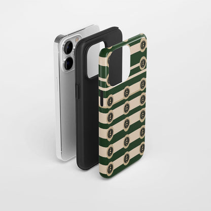 Double-Layer Semi-Handprinted Tough Matte BTC (Bitcoin) iPhone Case